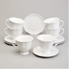 Фарфоровый чайный набор на 6 персон, 12 предметов, Lavender, 280 мл – Lefard