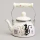 Чайник эмалированный со съемным фильтром из нжс серия Lavander Cats, 850 мл – Agness
