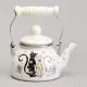 Чайник эмалированный со съемным фильтром из нжс серия Lavander Cats, 850 мл – Agness