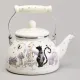 Чайник эмалированный серия Lavander Cats, 2.6 л - Agness