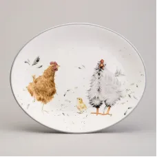 Блюдо овальное Funny Hens 31,5*25,5*3 см - Lefard
