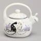 Чайник эмалированный со свистком серия Lavander Cats, 2.2 л - Agness