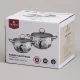 Набор кастрюль эмалированный 4 предмета, серия Lavander Cats 2/2.8 л 18/20 см - Agness