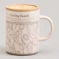 Кружка 400 мл с бамбуковой крышкой Sweet Home 8*10.9 см – Lefard