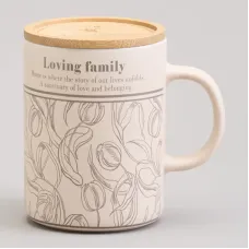 Кружка 400 мл с бамбуковой крышкой Sweet Home 8*10.9 см – Lefard