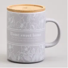 Кружка 400 мл с бамбуковой крышкой Loving Family 8*10.9 см – Lefard