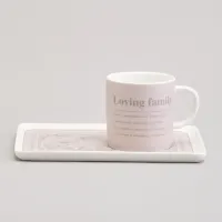 Фарфоровый чайный набор на 1 персону Loving Family 210 мл – Lefard