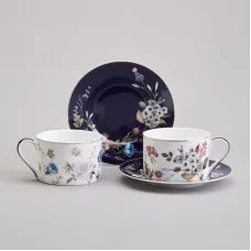 Фарфоровый чайный набор на 2 персоны, 4 предмета, 190 мл, Belle - Lefard