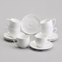 Фарфоровый чайный набор на 6 персон, 12 предметов Style, 220 мл – Lefard