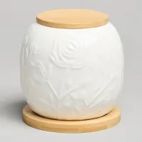 Банка с дер. крышкой на дер. подставке Meadow 10*11.5 см 600 мл – Lefard