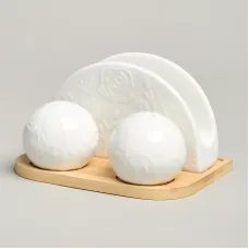 Набор для специй Meadow 3 предмета на дер.подставке 15,5*11*9 см – Lefard