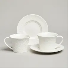 Фарфоровый чайный набор на 2 персоны, 4 предмета, Muse, 250 мл – Lefard