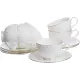 Фарфоровый чайный набор на 6 персон 12 предметов blanco 250 мл - Lefard