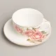 Фарфоровый чайный набор на 6 персон, 12 предметов, Корейская роза, 300 мл – Lefard