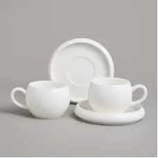 Фарфоровый чайный набор на 2 персоны, 4 предмета Fashion, 220 мл – Lefard