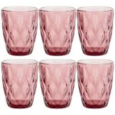 Набор стаканов ромбо из 6 штук серия muza color 240 мл/высота=10 см - Lefard