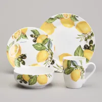 Набор посуды обеденный на 4 персоны, 16 предметов, Лемон Три – Lefard