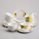 Фарфоровый чайный набор на 6 персон, 12 предметов Лемон Три, 250 мл – Lefard
