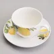 Фарфоровый чайный набор на 6 персон, 12 предметов Лемон Три, 250 мл – Lefard