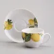 Фарфоровый чайный набор на 6 персон, 12 предметов Лемон Три, 250 мл – Lefard