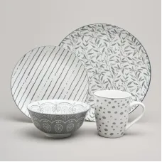 Набор посуды обеденной на 4 персоны, 16 предметов Dreams – Bronco