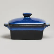 Форма для запекания с крышкой / масленка Reactive Blue 16,5*10*5/9 см 250 мл - Agness