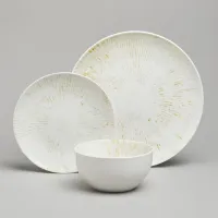 Набор обеденный на 4 персоны, 12 предметов Daily горчичный – Bronco