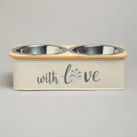 Миска для животных двойная на подставке, 25,5х13х7 см – Agness