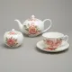 Фарфоровый чайный сервиз на 6 персон, 14 предметов, Корейская роза - Lefard