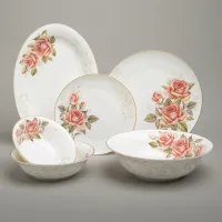 Сервиз обеденный на 6 персон, 23 предмета, Корейская роза – Lefard