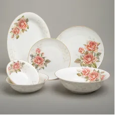Сервиз обеденный на 6 персон, 23 предмета, Корейская роза – Lefard