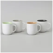 Набор кружек Velour 4 штуки 400 мл микс белый - Bronco