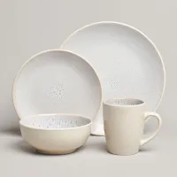 Набор посуды обеденной на 4 персоны, 16 предметов, бежевый Crocus – Bronco