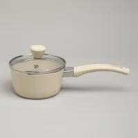 Ковшик с антипригарным покрытием, ручка soft touch и стеклянной крышкой 600 мл 12*6 см – Agness