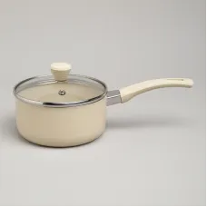 Ковшик с антипригарным покрытием, ручка soft touch и стекл. крышкой 1 л, 14*7 см – Agness