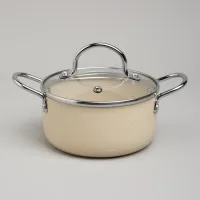 Кастрюля с антипригарным покрытием и стеклянной крышкой 950 мл, 14*7 см – Agness