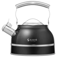 Чайник со свистком 2.7 л, термоаккумулирующее дно, индукция - Agness