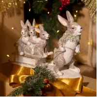 Статуэтка Крольчиха с крольчатами 24х8х16,5 см – Lefard