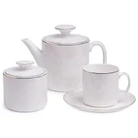 Фарфоровый чайный сервиз на 6 персон, 14 предметов, Снежная королева – Lefard