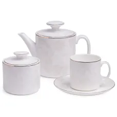 Фарфоровый чайный сервиз на 6 персон, 14 предметов, Снежная королева – Lefard