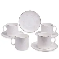 Фарфоровый чайный набор на 4 персоны, 8 предметов, Снежная королева, 270 мл – Lefard