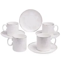 Фарфоровый кофейный набор на 4 персоны, 8 предметов, Снежная королева, 210 мл – Lefard