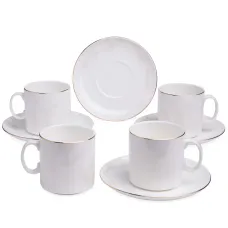 Фарфоровый чайный набор на 4 персоны, 8 предметов, медиссон, 270 мл – Lefard