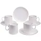 Фарфоровый кофейный набор на 4 персоны, 8 предметов, Медиссон, 210 мл – Lefard