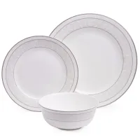 Набор посуды обеденной на 4 персоны, 12 предметов Grey Lace – Lefard