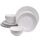 Набор посуды обеденной на 4 персоны, 12 предметов Grey Lace – Lefard