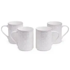 Набор кружек Grey Lace, 4 штуки, 400 мл – Lefard