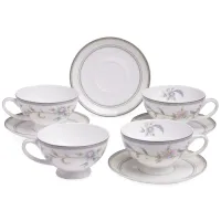 Фарфоровый чайный набор на 4 персоны, 8 предметов, Garden, 240 мл - Lefard