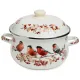 Кастрюля эмалированная с эмалированной крышкой серия Снегири, 3.6 л, 22*13 см – Agness