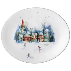 Блюдо овальное с Новым Годом! 31,5*25,5*3 см - Agness
